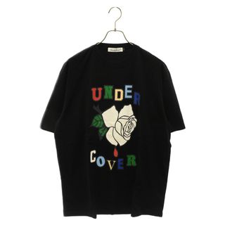 アンダーカバー(UNDERCOVER)のUNDERCOVER アンダーカバー Rose Tee ローズ ロゴプリント クルーネック カットソー 半袖Tシャツ ブラック UC2C3807(Tシャツ/カットソー(半袖/袖なし))