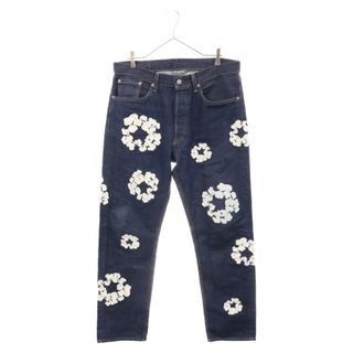 DENIM TEARS デニムティアーズ ×Levi's. リーバイス 501 コットンリースチェーンステッチデニムパンツ インディゴブルー DT-S22-0000-011(デニム/ジーンズ)