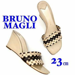 ブルーノマリ(BRUNOMAGLI)のBRUNO MAGLI サンダル ウェッジソール ベージュ 23㎝(サンダル)