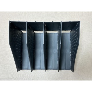 4段 ブラック Deli  A4 ファイルボックス デスク上置棚 折りたたみ式(ファイル/バインダー)