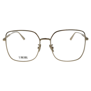 ディオール(Dior)のDIOR ディオール GEMDIORO ジェムディオール ロゴレンズ スクエアメガネ 眼鏡 アイウェア サングラス B000 ゴールド(サングラス/メガネ)