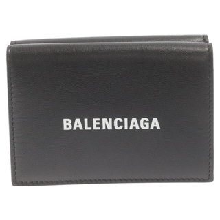 バレンシアガ(Balenciaga)のBALENCIAGA バレンシアガ Cash Mini Wallet キャッシュ ミニ レザー コンパクトウォレット 三つ折り財布 ブラック 594312(折り財布)