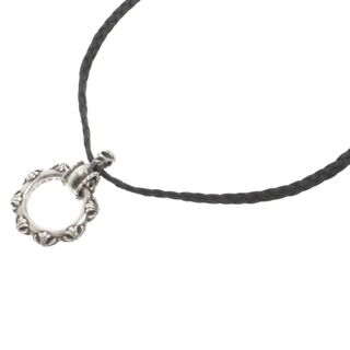 クロムハーツ(Chrome Hearts)のCHROME HEARTS クロムハーツ EWLP CROSS BAND モチーフアイウェアループ クロスバンドネックレストップ シルバー/ブラック(ネックレス)