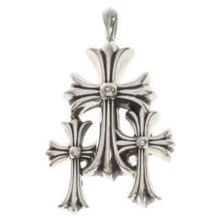 クロムハーツ(Chrome Hearts)のCHROME HEARTS クロムハーツ 3 CH CRS SML トリプルCHクロススモール ネックレストップ シルバー(ネックレス)