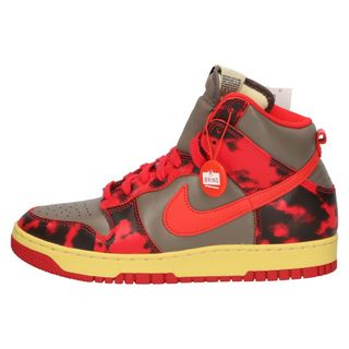 ナイキ(NIKE)のNIKE ナイキ DUNK HI 1985 SP RED ACID WASH ダンク レッドアシッドウォッシュ ハイカットスニーカー グレー/レッド US8.5/26.5cm DD9404-600(スニーカー)