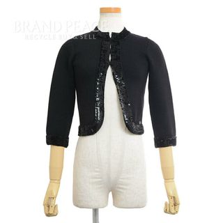 シャネル(CHANEL)のシャネル カーディガン スパンコール ウール ブラック 07C P30293 3(カーディガン)