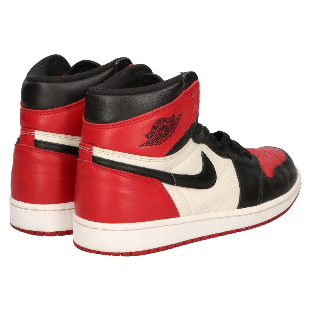 NIKE(ナイキ)のNIKE ナイキ AIR JORDAN 1 RETRO HIGH OG BRED TOE 555088-610 エアジョーダン1 ブレッドトゥ ハイカットスニーカー レッド US8.5/26.5cm メンズの靴/シューズ(スニーカー)の商品写真