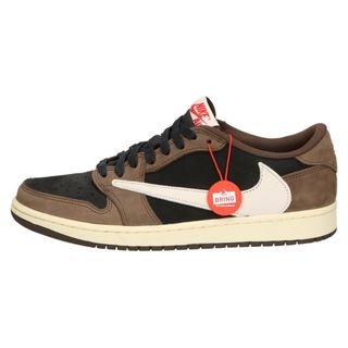 ナイキ(NIKE)のNIKE ナイキ ×TRAVIS SCOTT AIR JORDAN 1 LOW OG SP-T CQ4277-001 トラヴィススコット エアジョーダン1 ローカットスニーカー ブラウン US9.5/27.5cm(スニーカー)