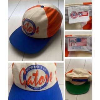 メイドインユーエスエー(MADE IN USA)のDEAD STOCK 80s 90s USA製 NCAA FLORIDA CAP(アメリカンフットボール)