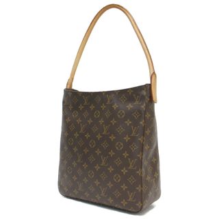 ルイヴィトン(LOUIS VUITTON)のLOUIS VUITTON ルイヴィトン バッグ モノグラム M51145 ルーピングGM ブラウン ワンショルダー トートバッグ レザー カバン ブランド【レディース】【中古】【K4096】(ショルダーバッグ)