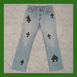 クロムハーツ(Chrome Hearts)のLevi's M505（W34 / 84cm）クロスパッチカスタム(デニム/ジーンズ)