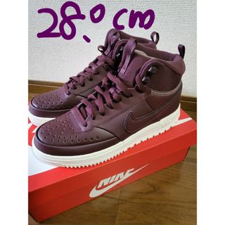 ナイキ(NIKE)のNIKE COURT VISION MID WNTR/バーガンディー/新品(スニーカー)