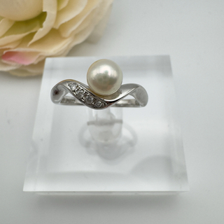 タサキ(TASAKI)の田崎真珠リングPT900 ダイヤモンド0.03(リング(指輪))