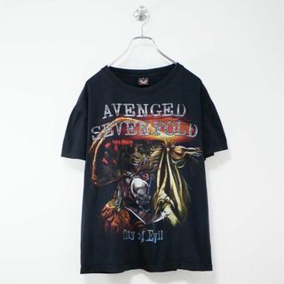 ヴィンテージ(VINTAGE)のAVENGED SEVENFOLD バンドTee ブラック M(Tシャツ/カットソー(半袖/袖なし))