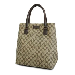 グッチ(Gucci)の【4id4169】グッチ トートバッグ/GGスプリーム/131220/PVC/ブラウン/シルバー金具 【中古】 レディース(トートバッグ)