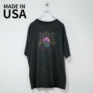 ヴィンテージ(VINTAGE)のH.L.MILLER 90s USA製 アートTee ブラック L(Tシャツ/カットソー(半袖/袖なし))