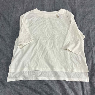 5分袖　Tシャツ　新品　M Lサイズ(Tシャツ(半袖/袖なし))