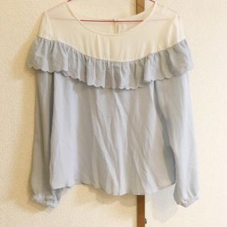 マジェスティックレゴン(MAJESTIC LEGON)のマジェスティックレゴン＊刺繍フリルブラウス(シャツ/ブラウス(長袖/七分))