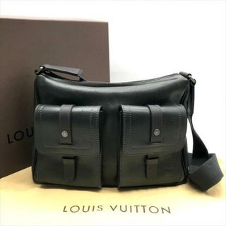 ルイヴィトン(LOUIS VUITTON)の良品 LOUIS VUITTON ルイヴィトン ユタ ウィチタ レザー ショルダー バッグ グレー a3730(ショルダーバッグ)