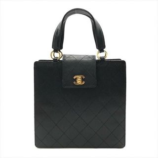 シャネル(CHANEL)の美品 CHANEL シャネル キャビアスキン ココマーク ターンロック ハンド トート バッグ ブラック k1584(トートバッグ)