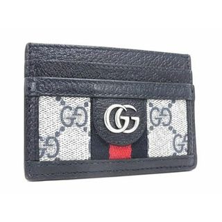 グッチ(Gucci)の■新品■未使用■ GUCCI グッチ GGマーモント GG柄 PVC×レザー カードケース カード入れ パスケース ネイビー系 BJ1290 (その他)