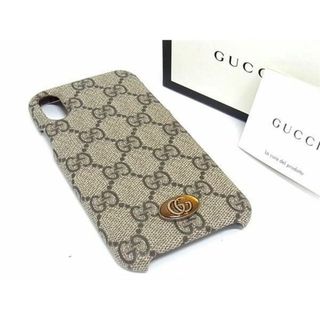 グッチ(Gucci)の■新品■未使用■ GUCCI グッチ 587672 GGマーモント GG柄 PVC iPhone X/XS アイフォンケース スマホケース ブラウン系 AZ4186 (その他)