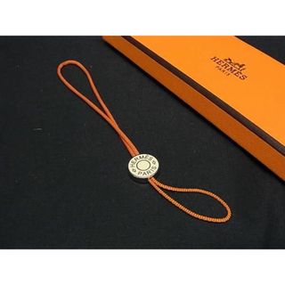 Hermes - ■新品同様■ HERMES エルメス セリエ ストラップ チャーム メンズ レディース シルバー系×オレンジ系 AZ4162 