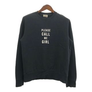 Acne Studios - ACNE STUDIOS アクネストゥディオズ PLEASE CALL ME GIRL スウェット ブラック (レディース M) 中古 古着 Q7149