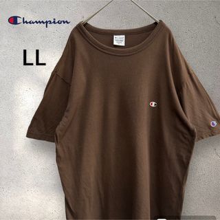 古着！Champion/チャンピオン　ロゴＴシャツ　ブラウン　LL