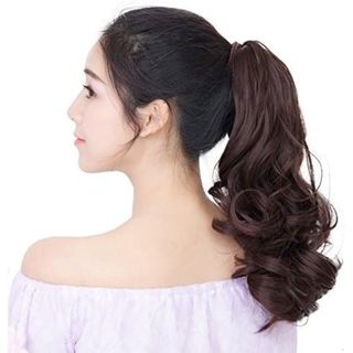 【残り１点】ポイントウィッグ　エクステ　つけ毛　ヘアークリップ　 耐熱 180度(ロングカール)