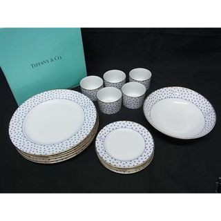 ティファニー(Tiffany & Co.)の■新品■未使用■ TIFFANY＆Co ティファニー ダンシングT プレート ボール カップ 皿 食器 テーブルウェア 16点セット ホワイト系 AZ2936(食器)