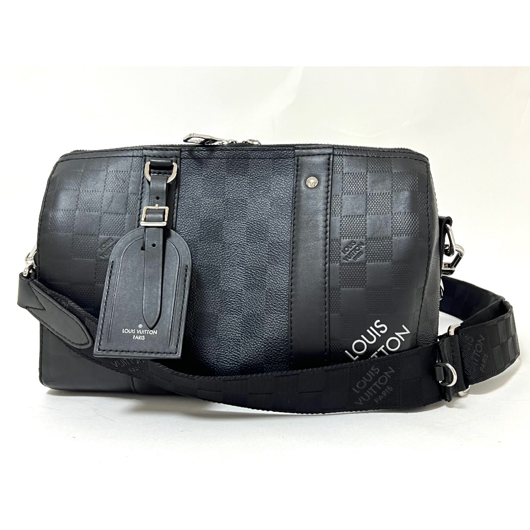 LOUIS VUITTON - LOUIS VUITTON ルイヴィトン ダミエグラフィット ダミエアンフィニ シティ・キーポル ショルダーバッグ ブラック メンズ N40452 美品