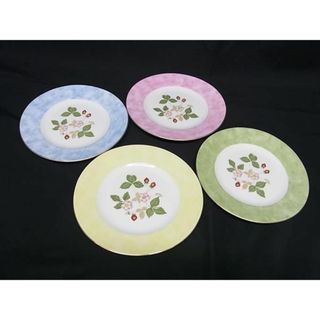 WEDGWOOD - ■極美品■ WEDGWOOD ウェッジウッド ワイルドストロベリー ボーンチャイナ プレート お皿 食器 テーブルウェア 4枚セット CD1236 