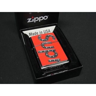 ジッポー(ZIPPO)の■新品■未使用■ ZIPPO ジッポー シュプリーム 2020年製 高級ライター オイルライター 喫煙具 喫煙グッズ レッド系×シルバー系 AV9131 (その他)