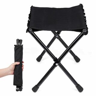 【色: ブラック】Msnaile キャンプ 椅子 コンパクト アウトドア チェア(テーブル/チェア)