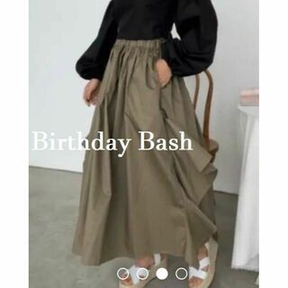 BIRTHDAY BASH - バースデーバッシュ フレアスカート ロングスカート 変形 スカート コットン