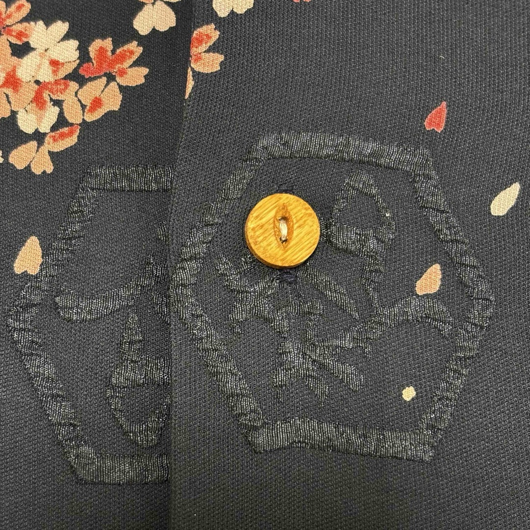 美品 最高傑作■梵殷■シルク 和柄 桜 鶴 富士山 アロハシャツハワイアンシャツ メンズのトップス(シャツ)の商品写真