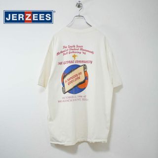 ジャージーズ(JERZEES)のJERZEES 90s USA製 エラー プリントTee クリーム XL(Tシャツ/カットソー(半袖/袖なし))