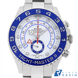 ロレックス(ROLEX)のロレックス ヨットマスターII 新型ベンツ針 116680 ホワイト ランダム番 メンズ 中古 腕時計(腕時計(アナログ))