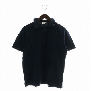 ヴァレンティノ(VALENTINO)のヴァレンティノ スタジオ Tシャツ カットソー 半袖 ハーフジップ ロゴ M 紺(Tシャツ/カットソー(半袖/袖なし))