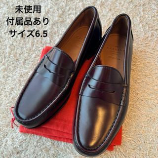 カルミナ(CARMINA)の【未使用】CARMINA コインローファー レザー ブラウン サイズ6.5(スリッポン/モカシン)