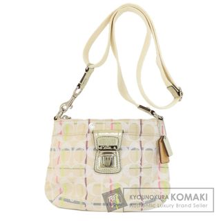 コーチ(COACH)のCOACH ロングショルダー シグネチャー チェック柄 ショルダーバッグ キャンバス レディース(ショルダーバッグ)