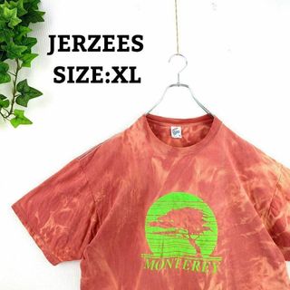 JERZEES - Tシャツ US古着 XL オーバーサイズ ビッグプリント タイダイ 半袖