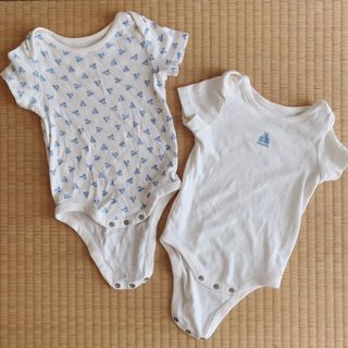 ベビーギャップ(babyGAP)のサイズ60 Baby Gap クマちゃん 半袖 肌着2点セット(肌着/下着)