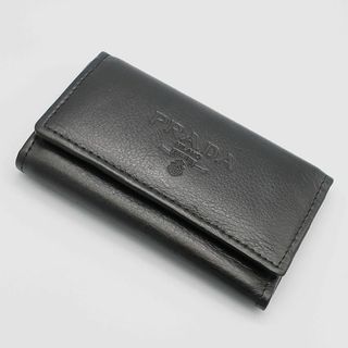 PRADA - 正規品 プラダ Prada 6連キーケース 6-Key Case 革 黒 美品