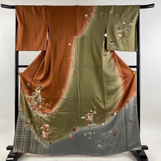 訪問着 身丈165cm 裄丈67cm 正絹 秀品 【中古】(着物)