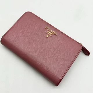 PRADA - 【美品✨】プラダ ヴィッテロムーヴ 折り財布 L字ファスナー ピンク ゴールド