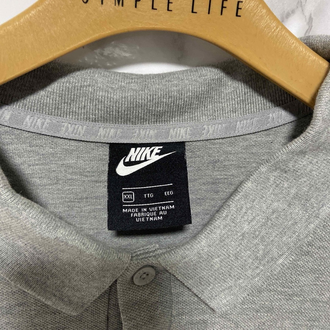 NIKE(ナイキ)のNIKE ナイキ　ポロシャツ　刺繍スウッシュロゴ　XXL メンズのトップス(ポロシャツ)の商品写真