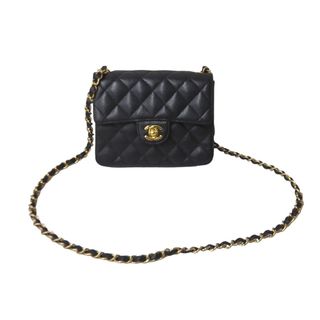 CHANEL - CHANEL シャネル ミニマトラッセ チェーンショルダーバッグ ココマーク 9番台 キャビアスキン ブラック ゴールド 美品 中古 63948