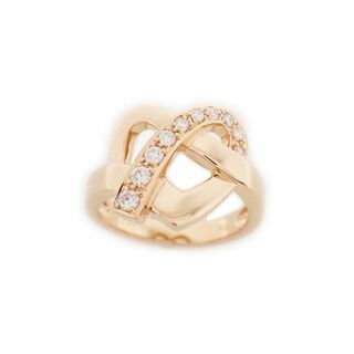 K18PG メレダイヤ0.16ct ハート デザイン リング ＃6【新宿店】【中古】【新着】(リング(指輪))